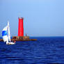 Sailboats and Lighthouse