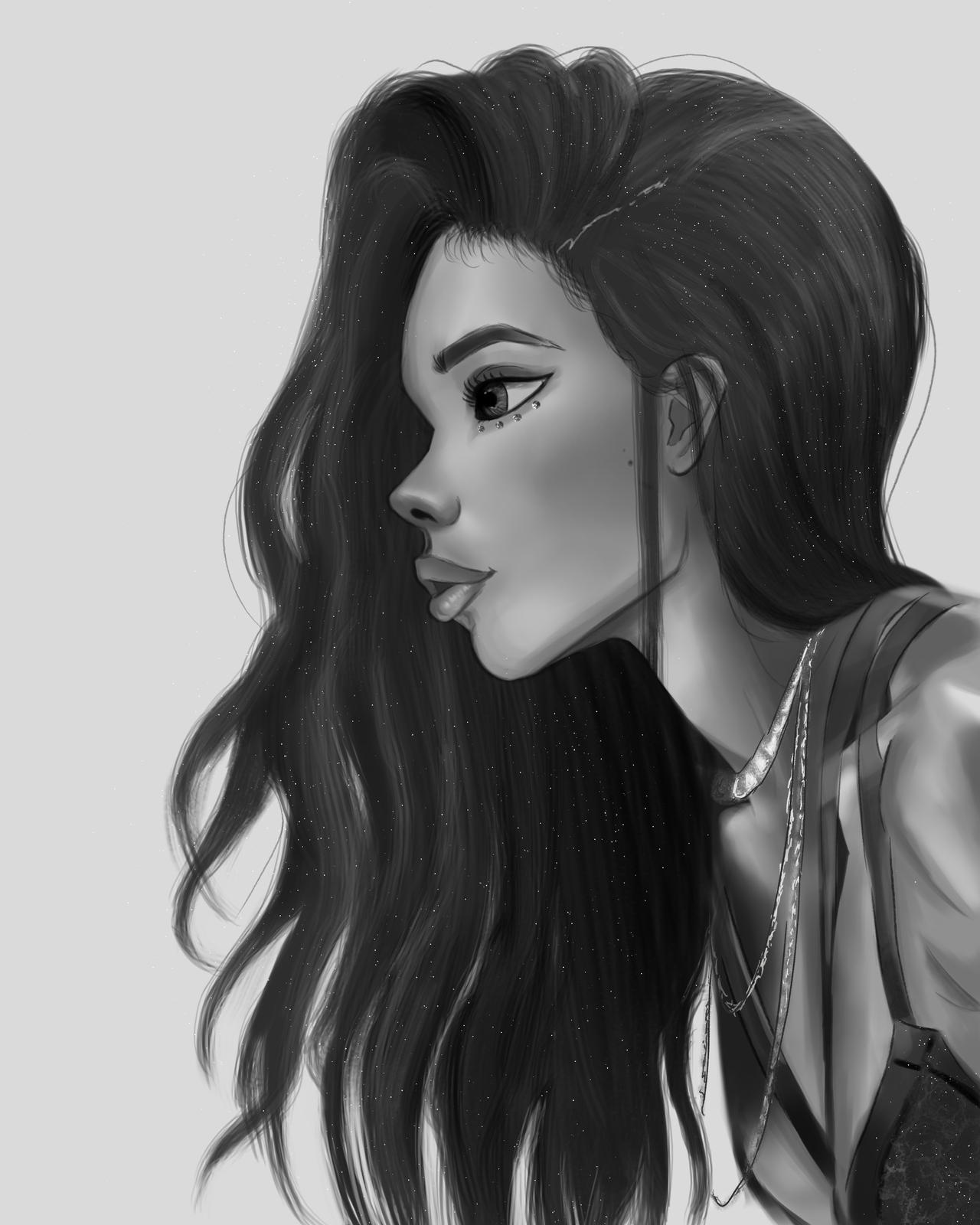 This random girl I thought would be cool to draw.. by JJx5 on DeviantArt