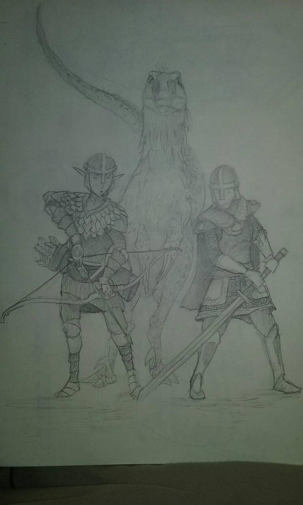 Elf Raptor raptor man and elf by Fwiv on DeviantArt