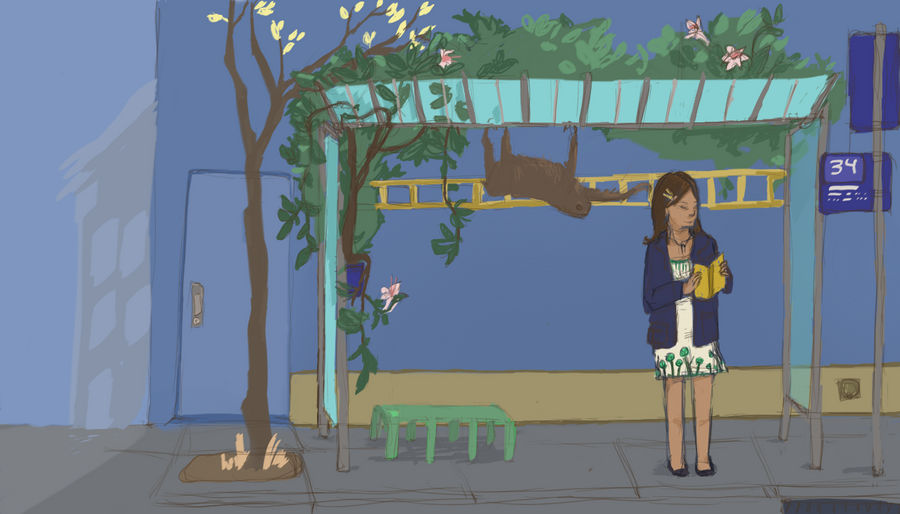 Bus Stop Sloth by bmouse on DeviantArt