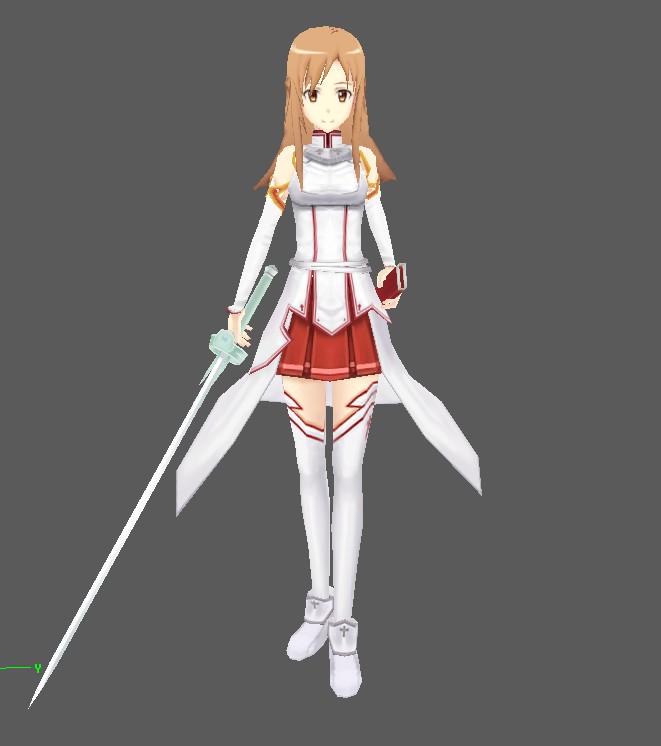 Yuuki Asuna - Sword Art Online Free 3D Model in Woman 3DExport