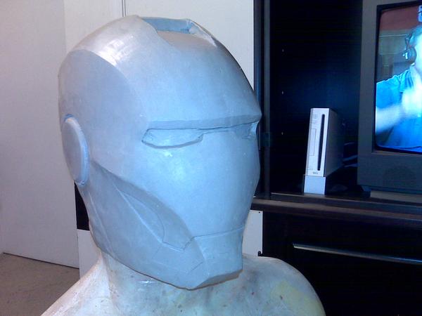 Sculpting the Iron Man helmet