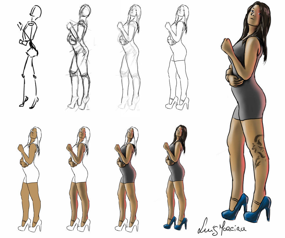 Woman Drawing Overview How to draw a woman by denksero on DeviantArt