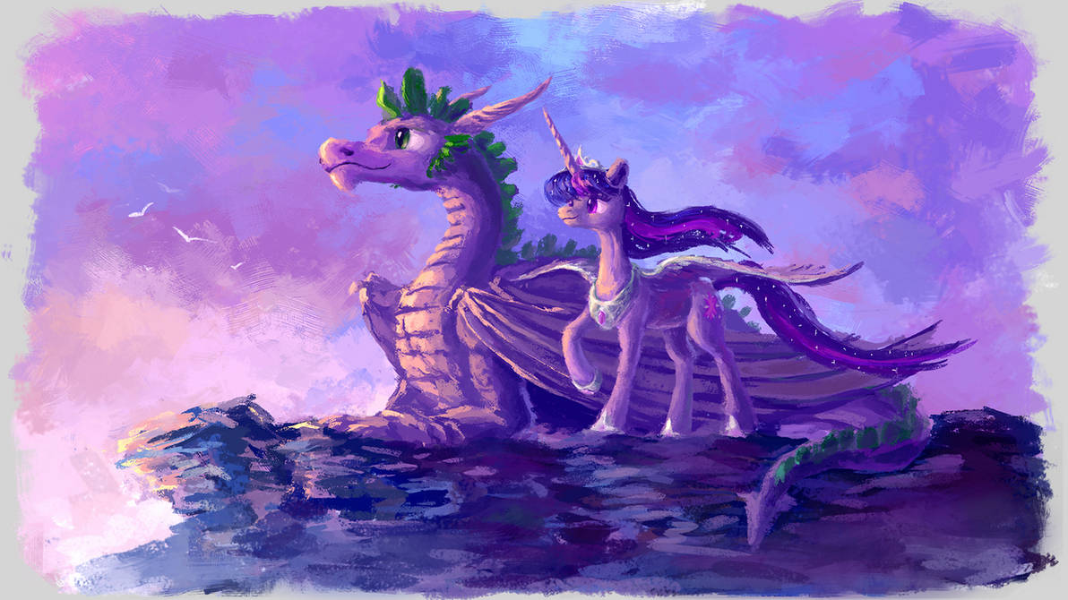 Princess and dragon by Plainoasis