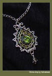 olivine drop pendant by bodaszilvia