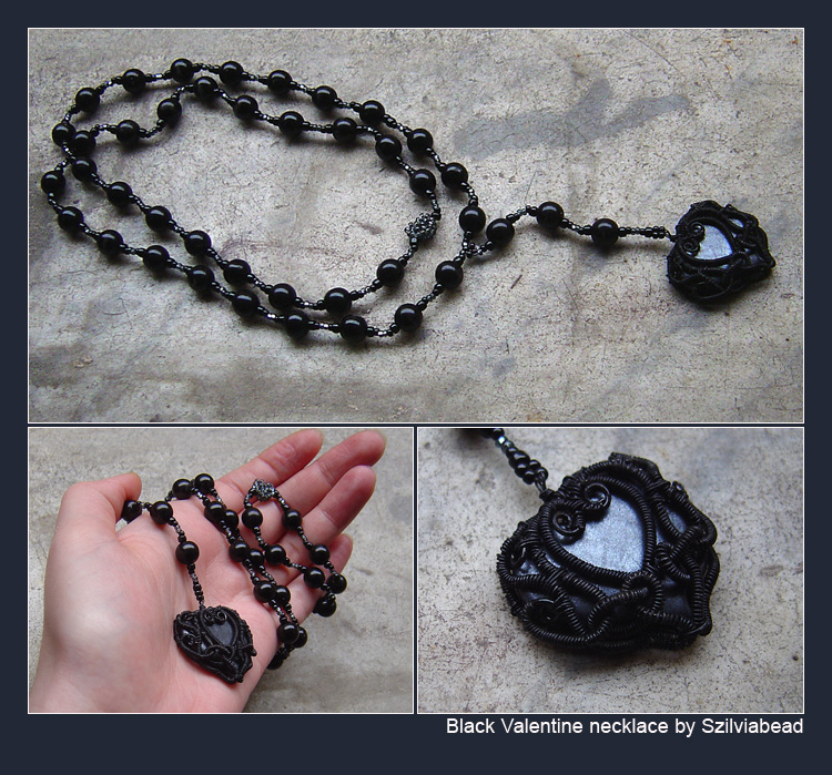 Black Valentine necklace