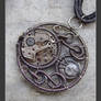 Steampunk moon pendant