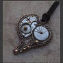 Steampunk heart pendant-