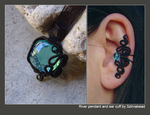 River ear cuff and pendant