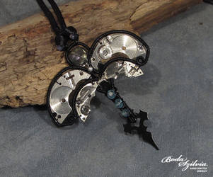 Steampunk dragonfly pendant 2012