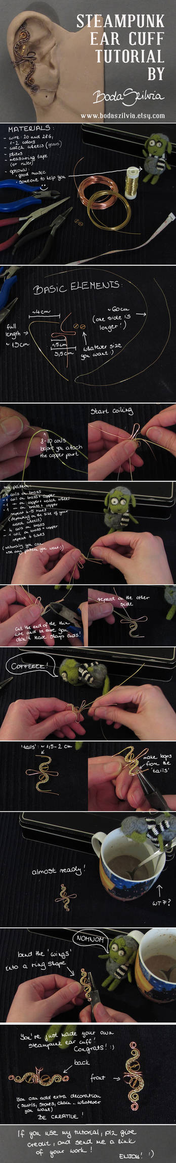 STEAMPUNK EAR CUFF TUTORIAL by bodaszilvia