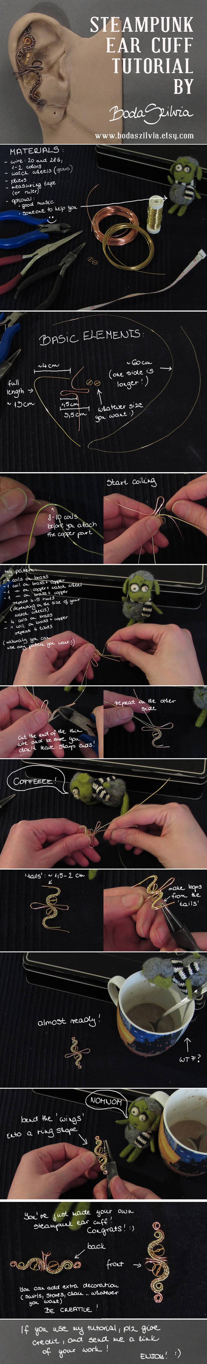 STEAMPUNK EAR CUFF TUTORIAL by bodaszilvia