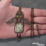 GUARDIAN ANGEL ROBOT OOAK steampunk pendant