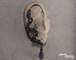 Mad scientist steampunk ear cuff