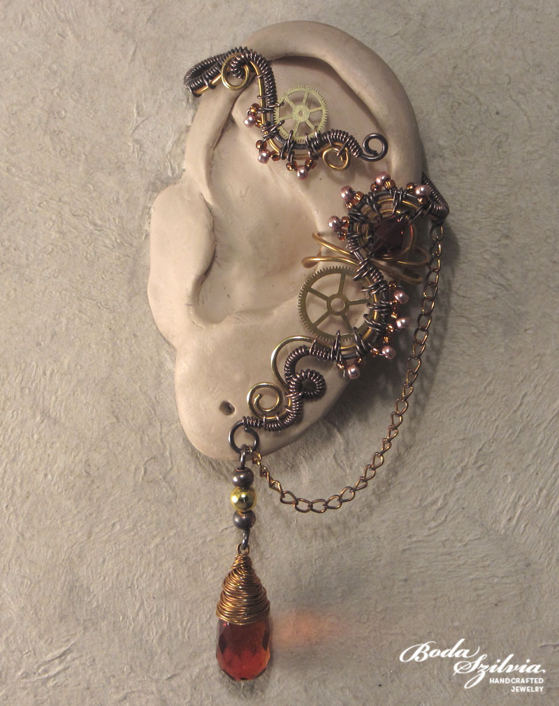 Steampunk ear wrap