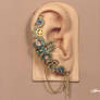 Electric steampunk ear cuff