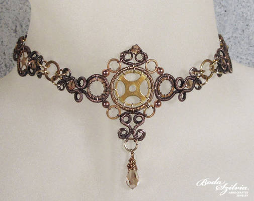 Steampunk choker necklace
