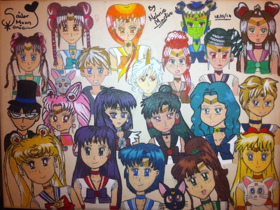 Sailor Sonic Group Painting