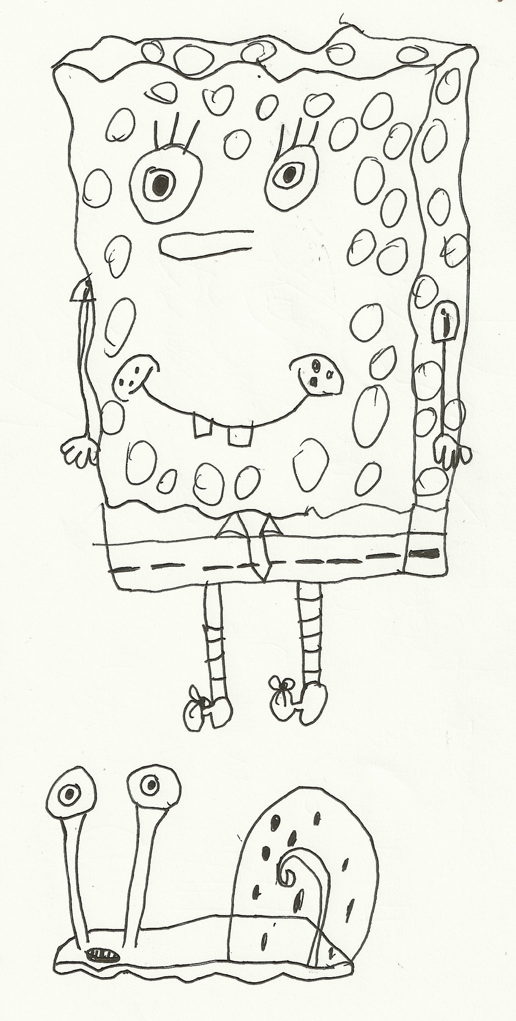 Spongebob and Gary by RaidenReb on DeviantArt