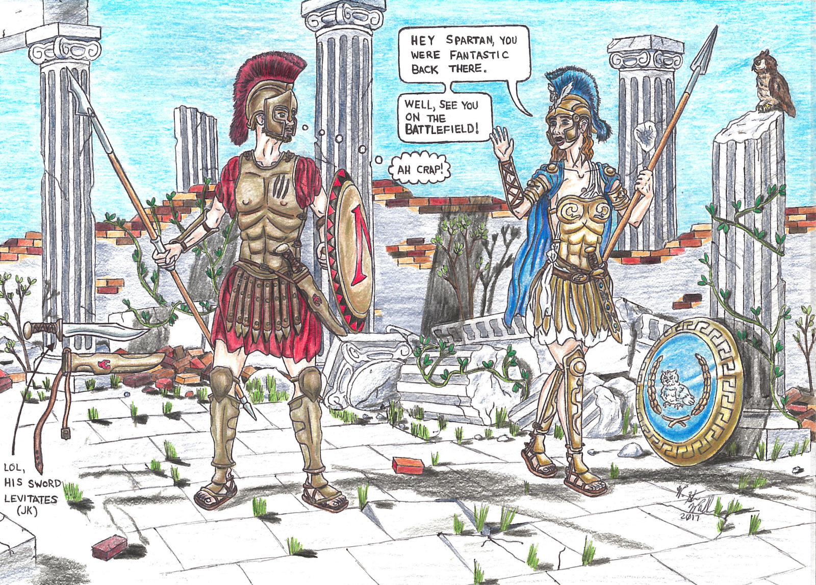 Spartan and Athena Fanart