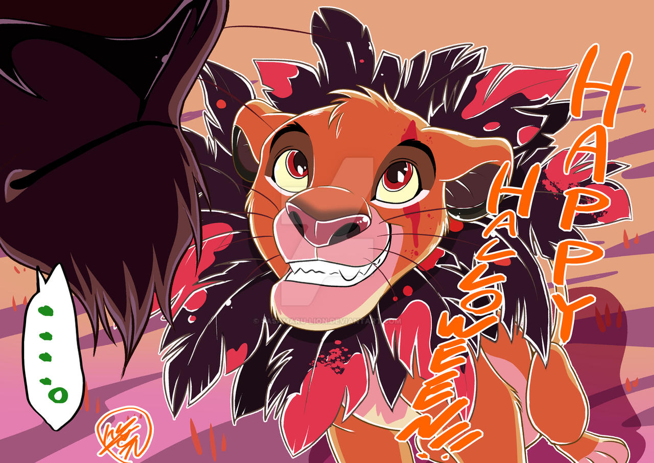 Spooky Simba Simba's HappyHalloween by sasamaru-lion on DeviantArt