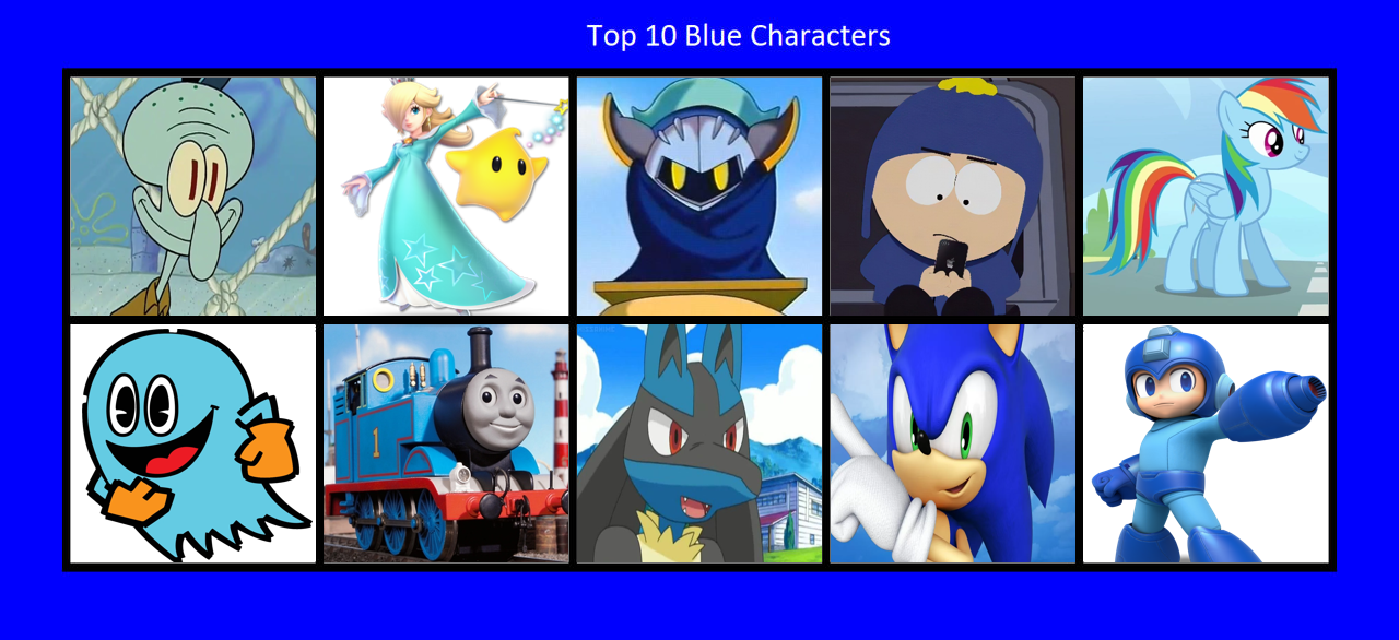 My Top 10 Blue Characters by BluePowered30 on DeviantArt