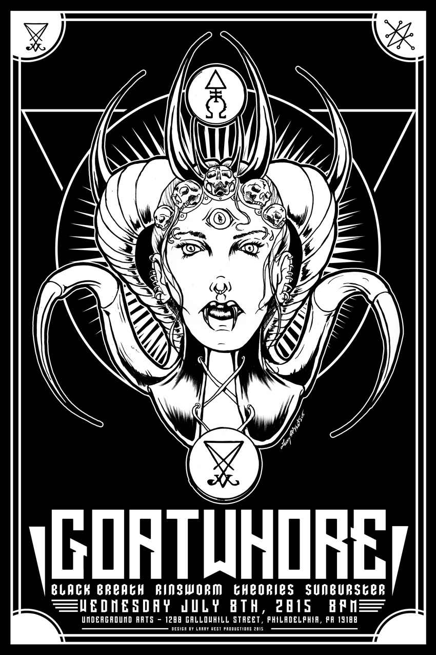 Goatwhore 2015 Gig Poster - Philadelphia