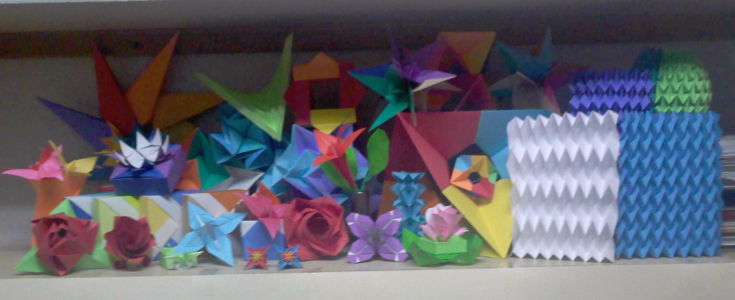 A glimpse of most of my origami works