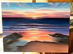 cliched sunset beach painting