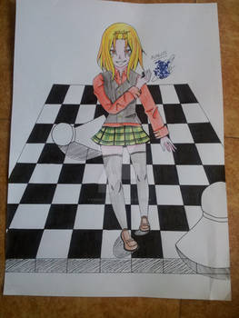 The girl and the chessboard