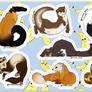 weasel medley sticker set #1 (SOLD OUT)