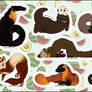 weasel medley sticker set #2 (SOLD OUT)