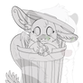 dutchie in a trash bin base