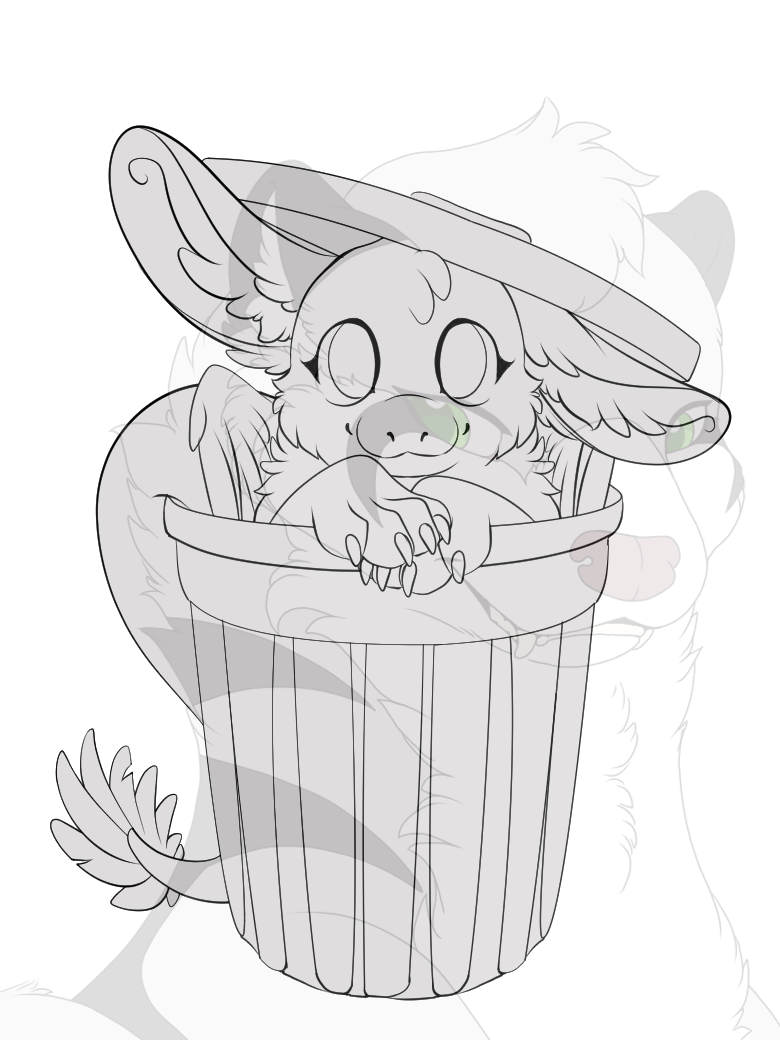dutchie in a trash bin base