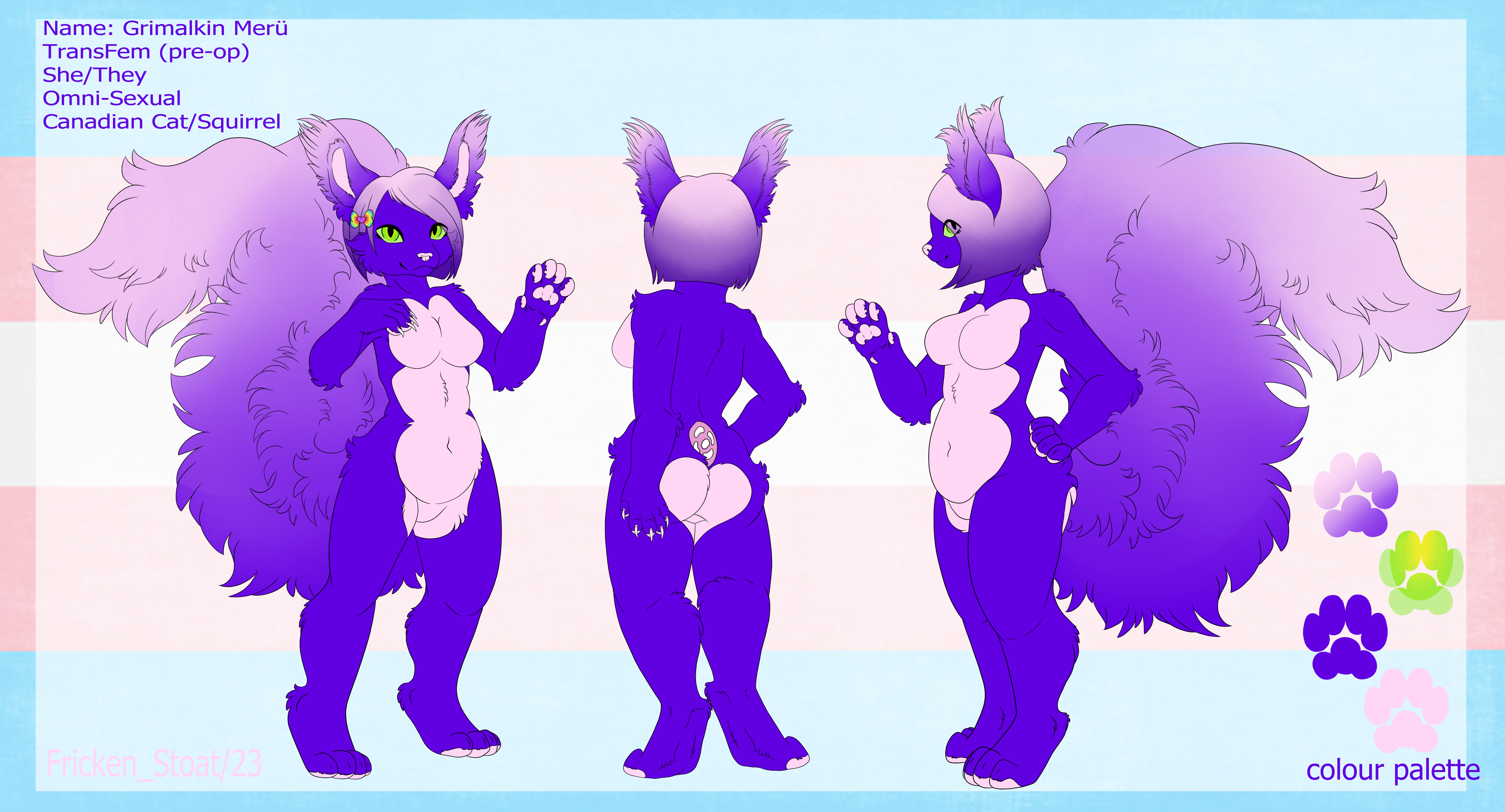 Reference sheet for Roo (SFW)