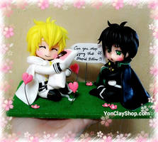 Handmade Clay Figures of Yuu and Mika (2)