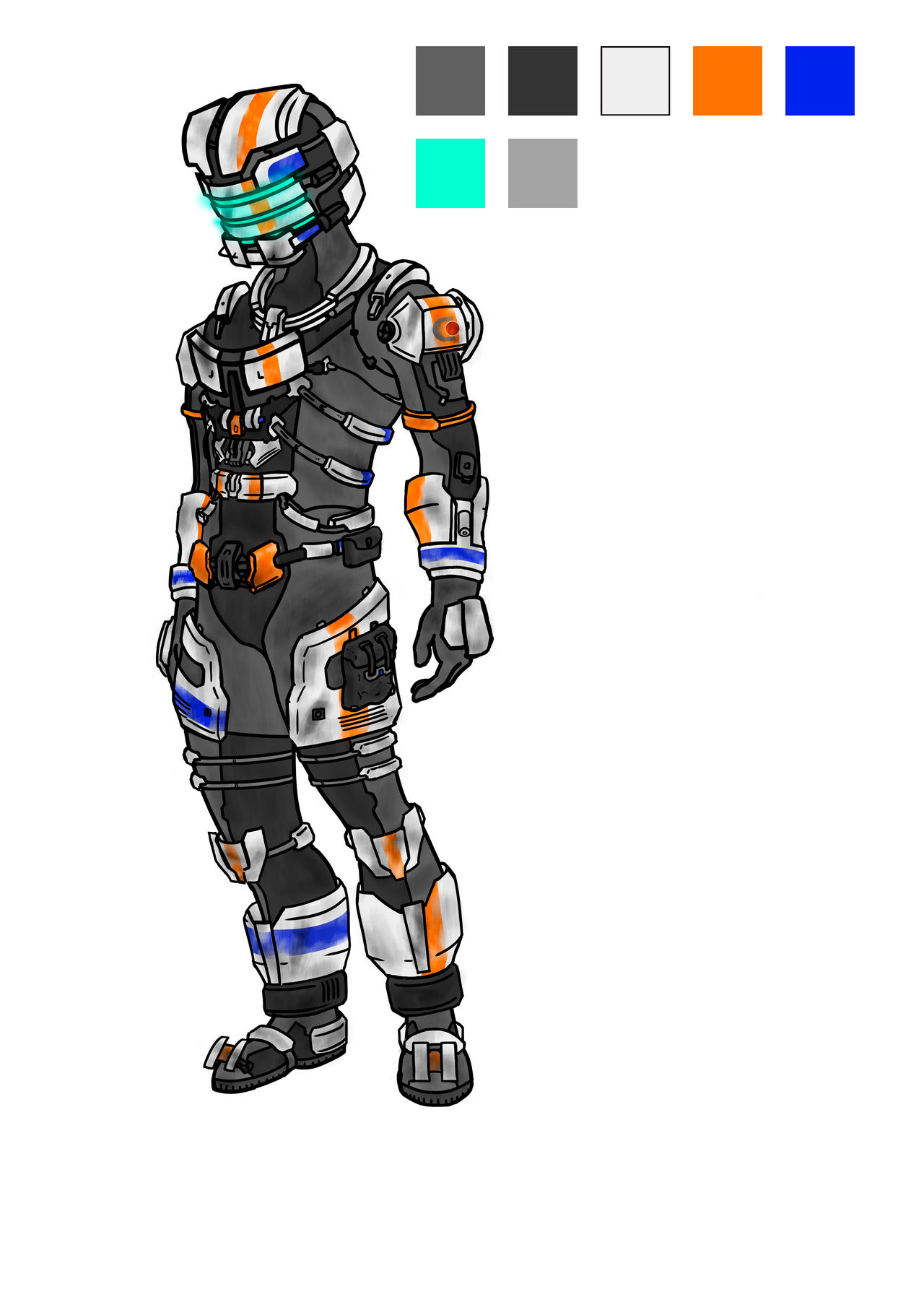 Dead Space 3 Arctic Engineering Suit Concept by LethalMoose on