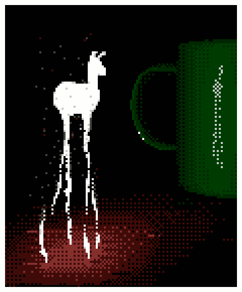 Glowing and Surreal and Curious Llama by vitrysavy Glowing and Surreal and Curious Llama by vitrysavy