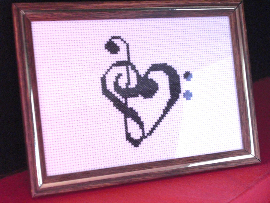 Musical Heart Cross Stitch