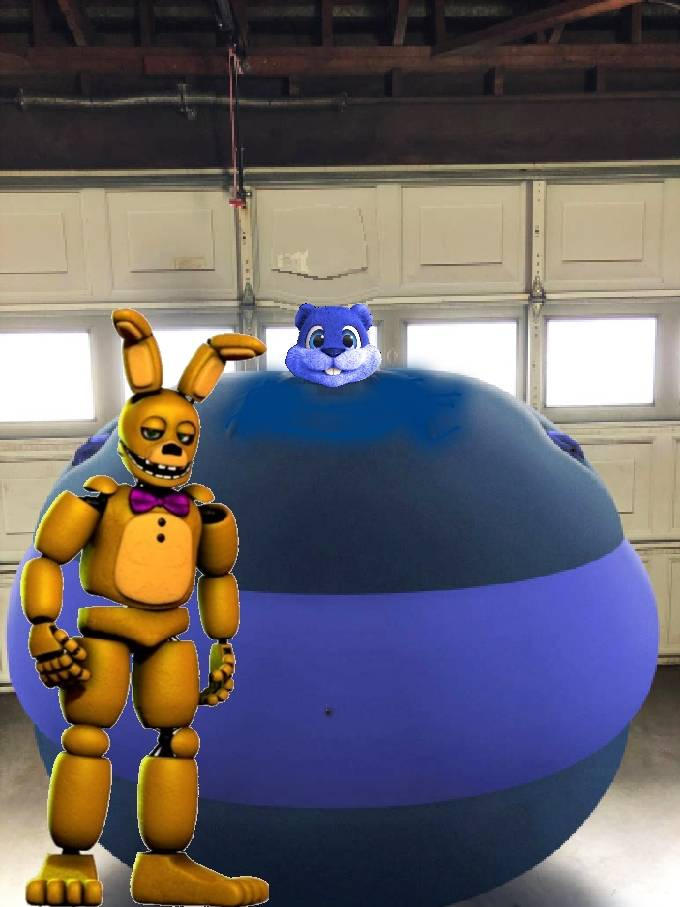 Spring Bonnie inflates Conker by BLAKEFOXFIRE on DeviantArt