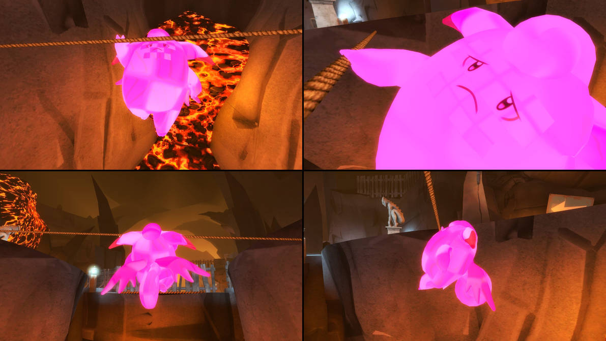 Clefable Hanging on Rope over Lava by hang-in-peril on DeviantArt