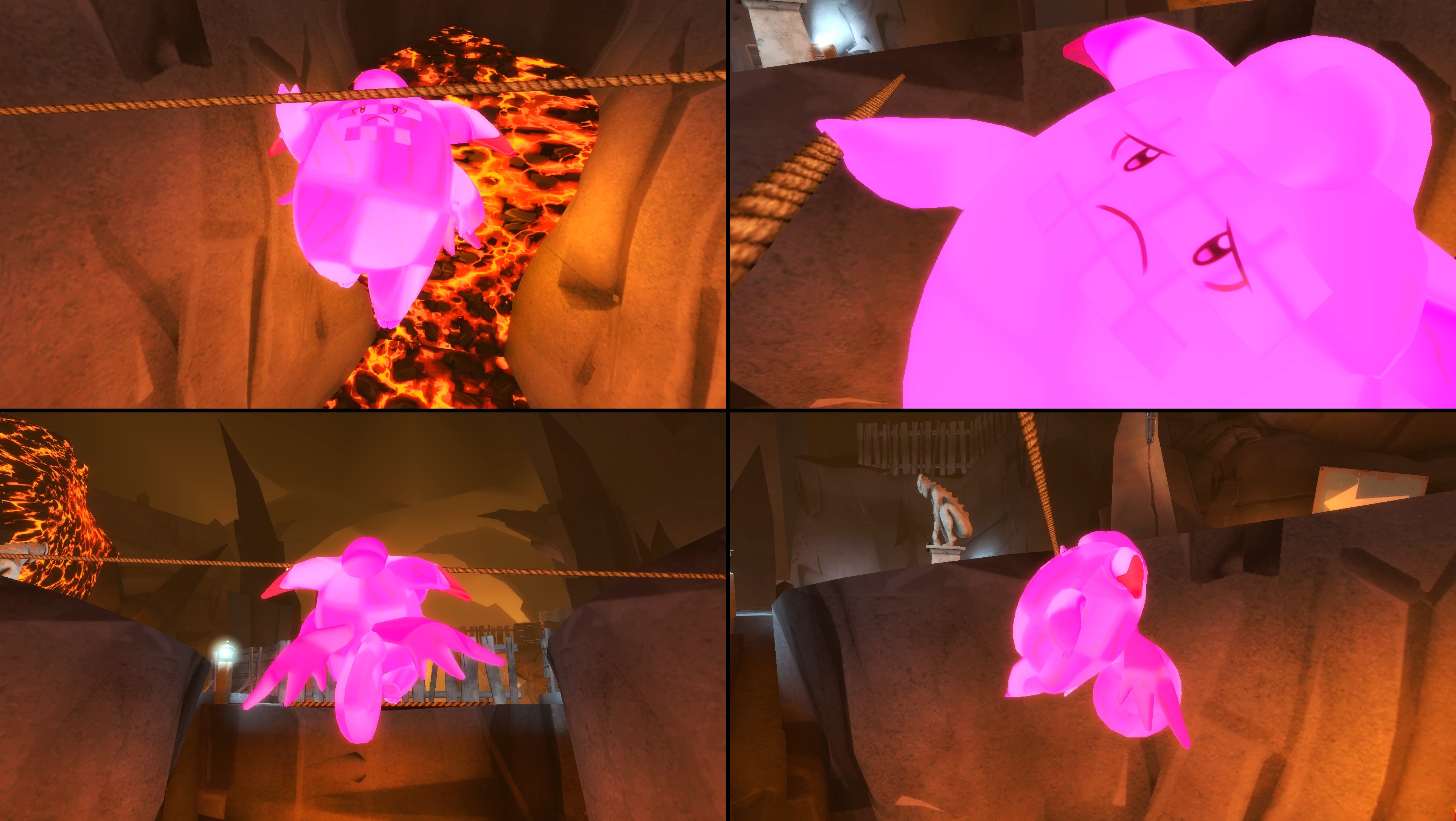 Clefable Hanging on Rope over Lava by hang-in-peril on DeviantArt