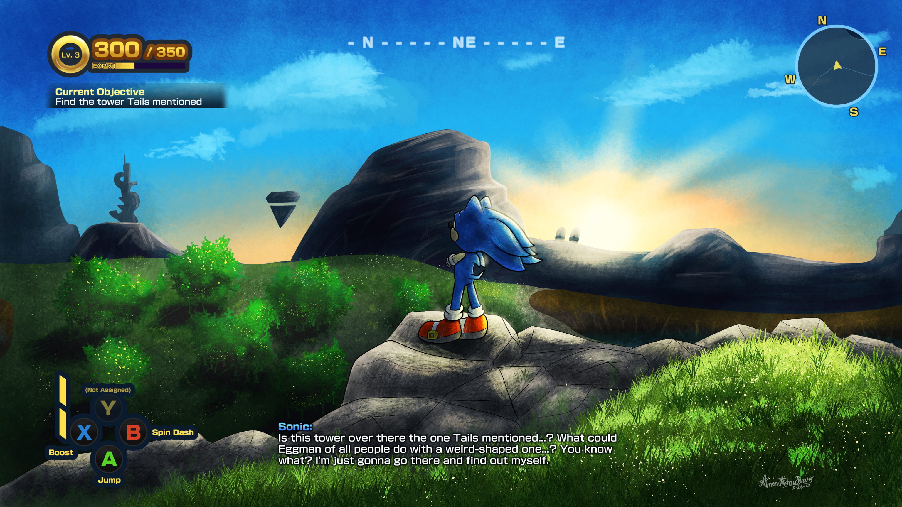 Daily Sonic Art (Over) on X: The End. (Sonic Frontiers, 2022