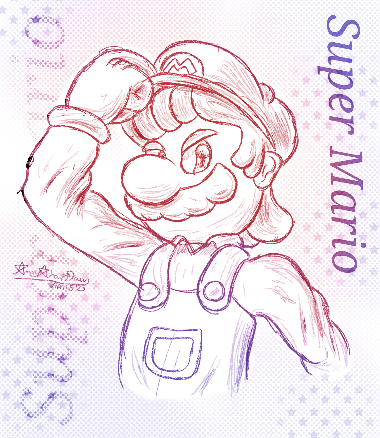 Peaches full drawing, by me :D : r/Mario