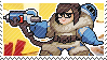 Pixel spray stamp: Mei