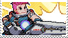 Pixel spray stamp: Zarya