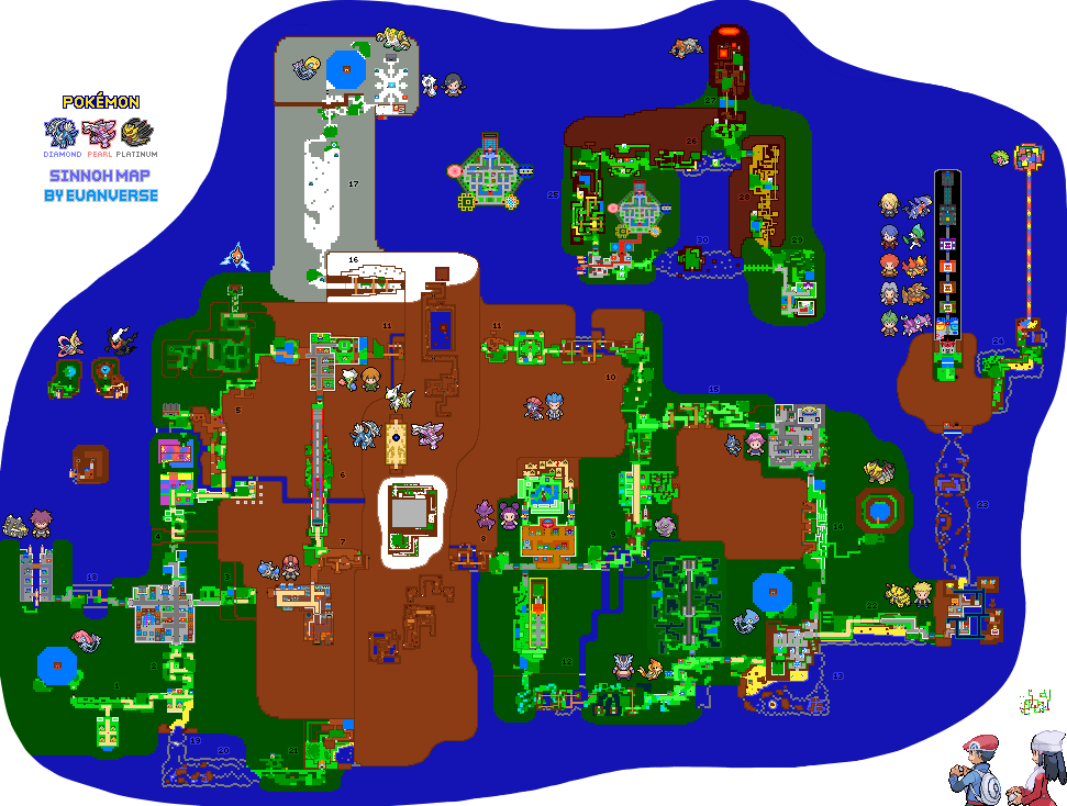 Pokemon Sinnoh Region Map By Euanverse On Deviantart Pokemon Sinnoh Region Map By Euanverse On Deviantart