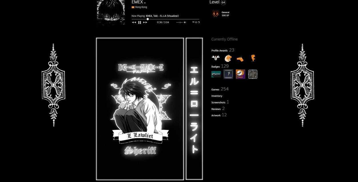 Death Note Avarta L Death Note Steam Artwork by Eemeex on DeviantArt