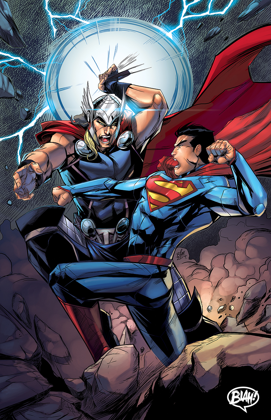 Comission Superman vs Thor