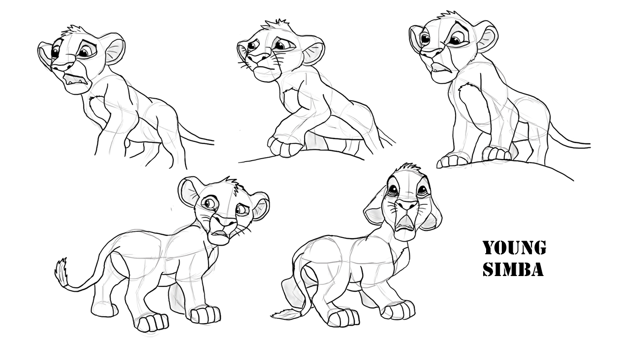Young Simba Concept/Model Sheet by RTDLK on DeviantArt